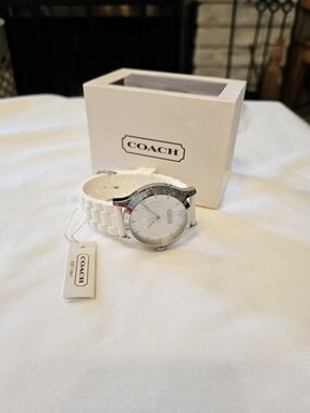 COACH Maddy Signature C White Silicone Watch